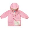 JAN & JUL Waterproof Fleece Lined Rain Jacket, Raincoat for Kids(Fleece-lined: Dusty Pink)