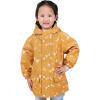 JAN & JUL Waterproof Fleece Lined Rain Jacket, Raincoat for Kids(Fleece-lined: Geo Bow)