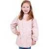 JAN & JUL Waterproof Fleece Lined Rain Jacket, Raincoat for Kids(Fleece-lined: Light Pink)