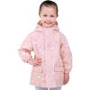 JAN & JUL Waterproof Fleece Lined Rain Jacket, Raincoat for Kids(Fleece-lined: Pink Forest)