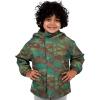 JAN & JUL Waterproof Fleece Lined Rain Jacket, Raincoat for Kids(Fleece-lined: Woodland Camo)