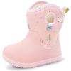 JAN & JUL Waterproof Insulated Winter Boots for Toddlers and Kids(Pink Forest)