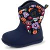 JAN & JUL Waterproof Insulated Winter Boots for Toddlers and Kids(Winter Flowers)