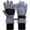 JAN & JUL Waterproof Insulated Winter Gloves for Kids(Heather Grey)