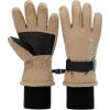 JAN & JUL Waterproof Insulated Winter Gloves for Kids(Soft Brown)