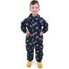 JAN & JUL Waterproof Rain Suit, Windproof Coveralls for Toddlers and Kids(Thin-liner: Big Trucks)