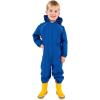 JAN & JUL Waterproof Rain Suit, Windproof Coveralls for Toddlers and Kids(Thin-liner: Blue)