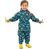 JAN & JUL Waterproof Rain Suit, Windproof Coveralls for Toddlers and Kids(Thin-liner: Dinoland)