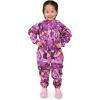 JAN & JUL Waterproof Rain Suit, Windproof Coveralls for Toddlers and Kids(Thin-liner: Purple Dream)