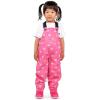 JAN & JUL Waterproof Snow Bib Pants with Fleece-Lining, Overalls for Toddlers and Kids(Cozy-dry: Hearts)