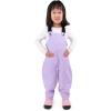 JAN & JUL Waterproof Snow Bib Pants with Fleece-Lining, Overalls for Toddlers and Kids(Fleece-lined: Lavender)