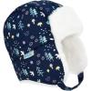JAN & JUL Waterproof Winter Hat for Babies and Kids(Navy Forest – No Toggle)
