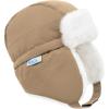 JAN & JUL Waterproof Winter Hat for Babies and Kids(Soft Brown – No Toggle)