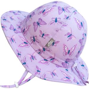 JAN & JUL Adjustable Cotton Floppy Sun Hat with 50+ UPF Protection for Girls(Butterfly)