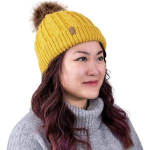 JAN & JUL Baby Toddler Kids Fall Winter Beanie Hat(Adult: Mustard)