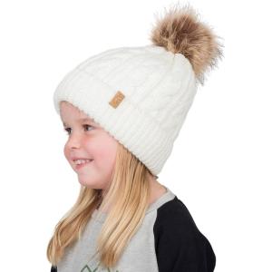 JAN & JUL Baby Toddler Kids Fall Winter Beanie Hat(Cream)