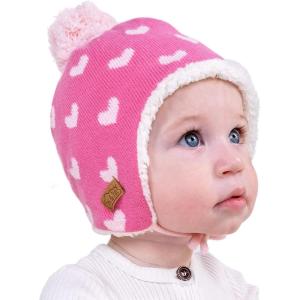 JAN & JUL Baby Toddler Kids Fall Winter Beanie Hat(Hearts)