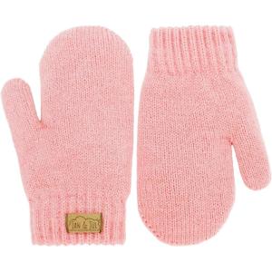 JAN & JUL Fleece Lined Knit Mittens for Baby and Toddler(Mitten: Dusty Pink)