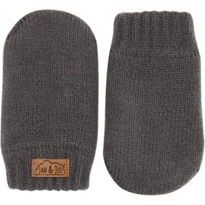 JAN & JUL Fleece Lined Knit Mittens for Baby and Toddler(Thumbless Mitten: Dark Grey)