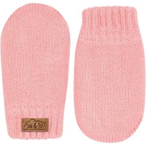 JAN & JUL Fleece Lined Knit Mittens for Baby and Toddler(Thumbless Mitten: Dusty Pink)