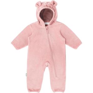 JAN & JUL Full Zip Up Fleece Onesie for Babies and Toddlers(Dusty Pink)