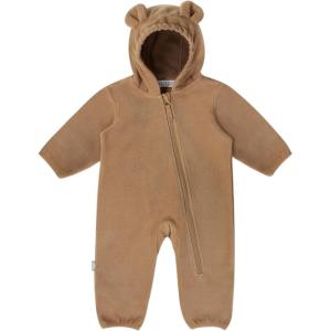 JAN & JUL Full Zip Up Fleece Onesie for Babies and Toddlers(Soft Brown)