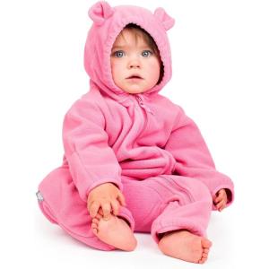 JAN & JUL Full Zip Up Fleece Onesie for Babies and Toddlers(Watermelon Pink)
