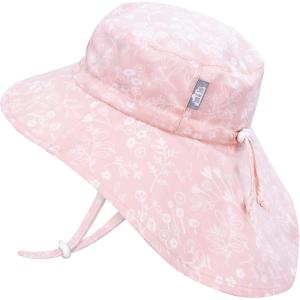 JAN & JUL Girls’ Grow-with-Me Cotton Xplorer Sun Hat with Large Brim(Prairie Flowers)