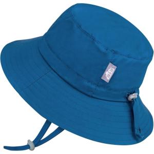 JAN & JUL Grow-with-Me Cotton Bucket Sun-Hat for Baby and Kids(Atlantic Blue)