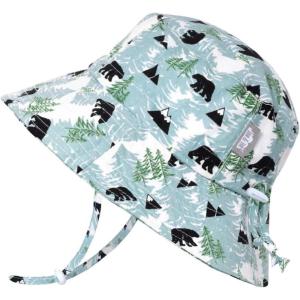 JAN & JUL Grow-with-Me Cotton Bucket Sun-Hat for Baby and Kids(Bear)