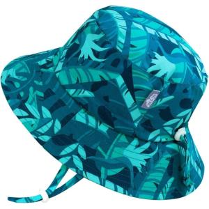 JAN & JUL Grow-with-Me Cotton Bucket Sun-Hat for Baby and Kids(Cool Tropical)