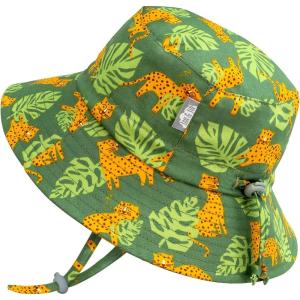 JAN & JUL Grow-with-Me Cotton Bucket Sun-Hat for Baby and Kids(Leopard)
