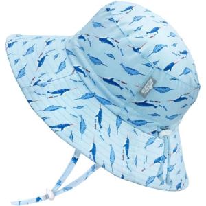 JAN & JUL Grow-with-Me Cotton Bucket Sun-Hat for Baby and Kids(Narwhale)