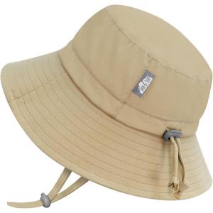 JAN & JUL Grow-with-Me Cotton Bucket Sun-Hat for Baby and Kids(Olive Khaki)