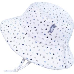 JAN & JUL Grow-with-Me Cotton Bucket Sun-Hat for Baby and Kids(Triangles)