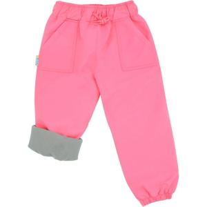JAN & JUL Kids Toddlers Boys Girls Cozy Dry Water-Proof Rain Snow Pants(Fleece-lined: Watermelon Pink)