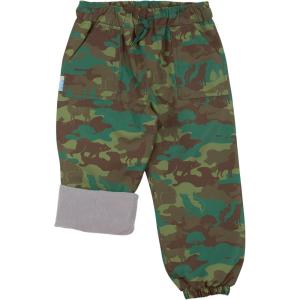 JAN & JUL Kids Toddlers Boys Girls Cozy Dry Water-Proof Rain Snow Pants(Fleece-lined: Woodland Camo)