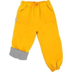 JAN & JUL Kids Toddlers Boys Girls Cozy Dry Water-Proof Rain Snow Pants(Retro Yellow: Fleece-lined)