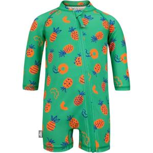 JAN & JUL Long Sleeve 1-pc UV Jumpsuit Rash Guard (Baby, Toddler)(Pineapple Party)