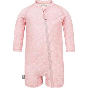 JAN & JUL Long Sleeve 1-pc UV Jumpsuit Rash Guard (Baby, Toddler)(Pink Prairie)