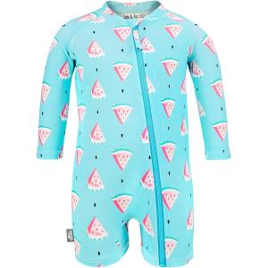 JAN & JUL Long Sleeve 1-pc UV Jumpsuit Rash Guard (Baby, Toddler)(Watermelon)