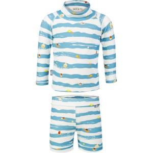 JAN & JUL Long Sleeve 2-pc UV Swim-Suit Set with Shorts (Baby, Toddler, Kids)(Waterplay)