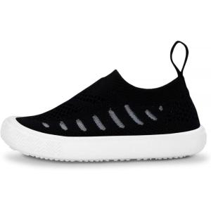 JAN & JUL Machine Washable Knit Shoes | Breathable Light-Weight Sneakers (Baby/Toddler/Little Kid)(Breeze Knit Shoes: Black)