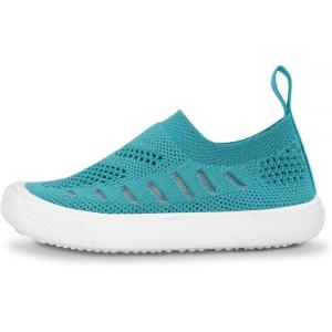 JAN & JUL Machine Washable Knit Shoes | Breathable Light-Weight Sneakers (Baby/Toddler/Little Kid)(Breeze Knit Shoes: Teal)