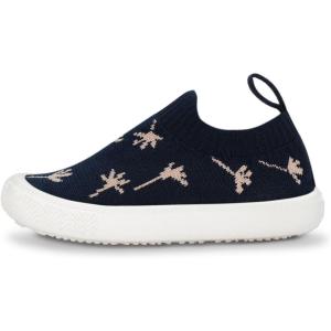 JAN & JUL Machine Washable Knit Shoes | Breathable Light-Weight Sneakers (Baby/Toddler/Little Kid)(Graphic Knit Shoes: Dandelion)
