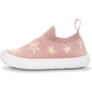 JAN & JUL Machine Washable Knit Shoes | Breathable Light-Weight Sneakers (Baby/Toddler/Little Kid)(Graphic Knit Shoes: Starfish)
