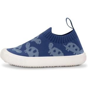 JAN & JUL Machine Washable Knit Shoes | Breathable Light-Weight Sneakers (Baby/Toddler/Little Kid)(Graphic Knit Shoes: Turtle)