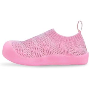 JAN & JUL Machine Washable Knit Shoes | Breathable Light-Weight Sneakers (Baby/Toddler/Little Kid)(Jelly Jumper Flow Shoes: Pretty Pink)