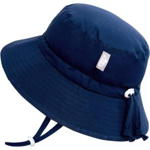 JAN & JUL Quick Dry Sun-Hat with Neck Flap for Swimming Boys’ Beach Hat(Navy)