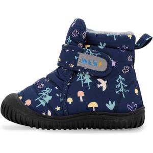 JAN & JUL Toasty-Dry Water-Resistant Winter Boots for Toddlers(Navy Forest)